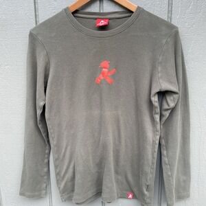 Ampelmann‎ Berlin Womens Red Man Crossing Green Long Sleeve T-Shirt Size Medium